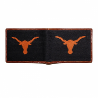 University of Texas Black Needlepoint Bi-Fold Wallet