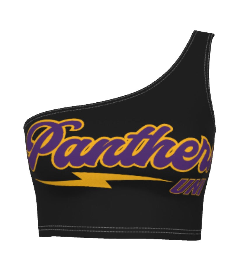 Northern Iowa Panthers Lightning One Shoulder Top