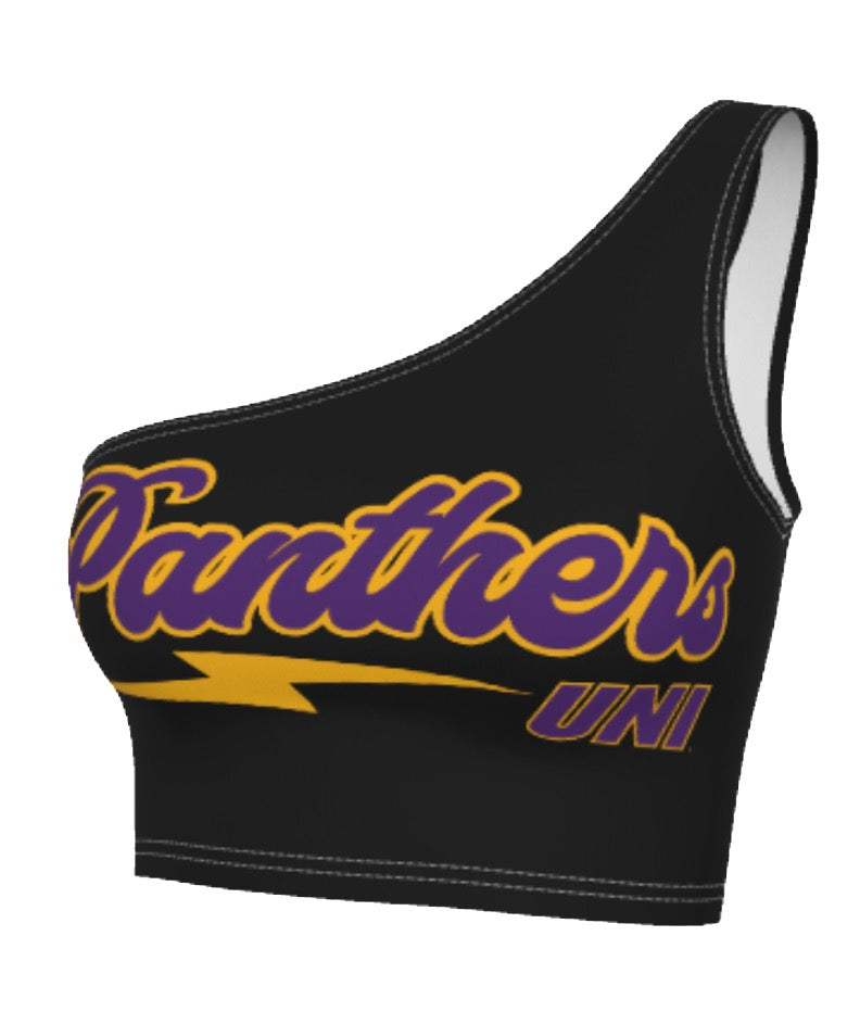 Northern Iowa Panthers Lightning One Shoulder Top