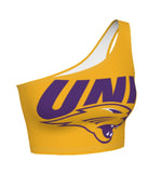 Northern Iowa Panthers Gold One Shoulder Top