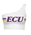ECU Pirates White One Shoulder Top