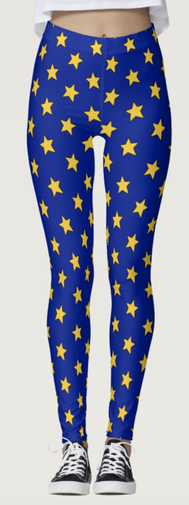 Blue & Yellow Star Leggings - lo + jo, LLC
