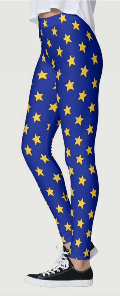 Blue & Yellow Star Leggings – lojobands Blue & Yellow Star Leggings – lojobands