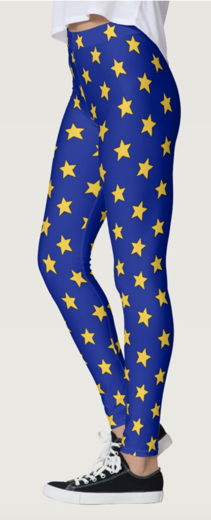 Blue & Yellow Star Leggings – lojobands
