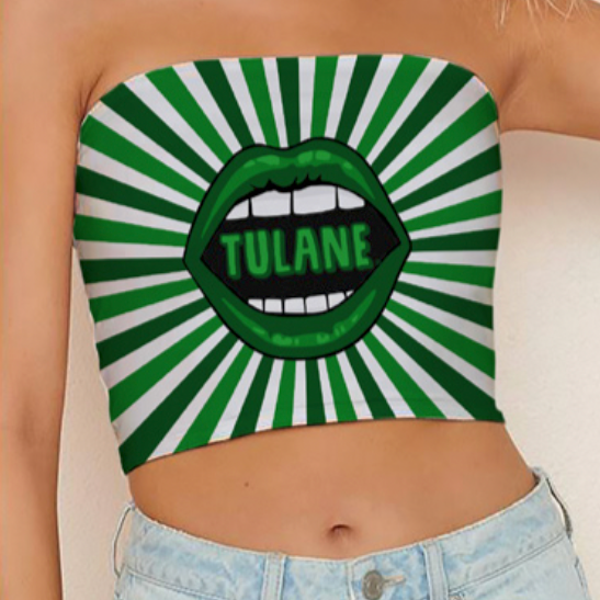 Tulane Lips Tube Top