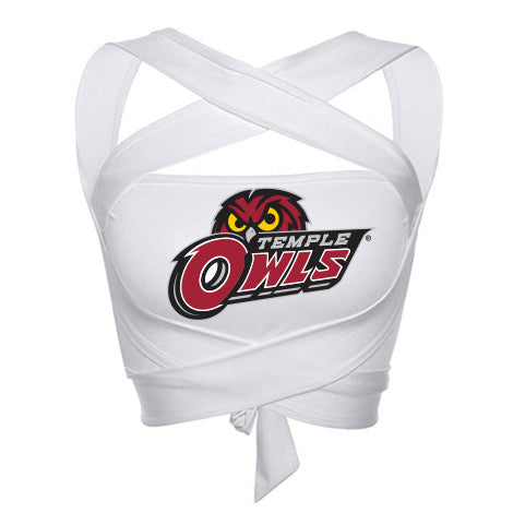 Temple Owls White Multi Way Bandeau Top