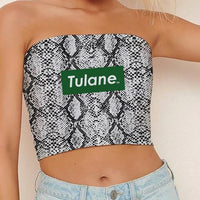 Tulane Snakeskin Tube Top
