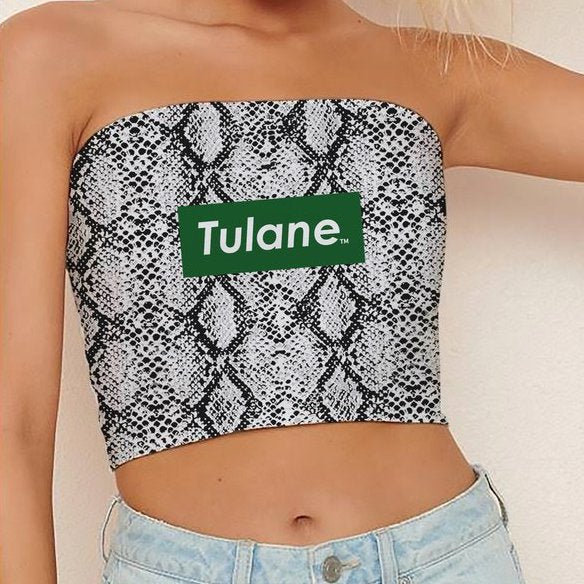 Tulane Snakeskin Tube Top