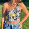 UCF Snake Skin One Shoulder Top