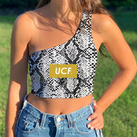 UCF Snake Skin One Shoulder Top