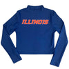 Illinois Fighting Illini Navy Mock Neck Top