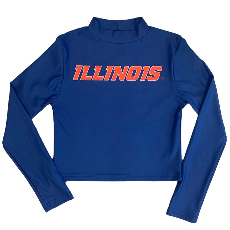 Illinois Fighting Illini Navy Mock Neck Top