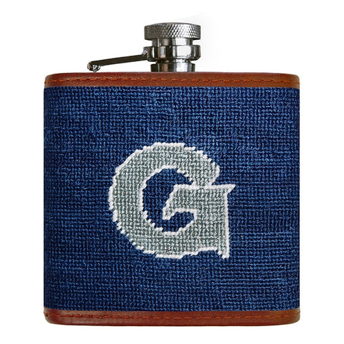 Georgetown Needlepoint Flask - lo + jo, LLC