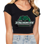 Binghamton Bearcats Black Babydoll Tee