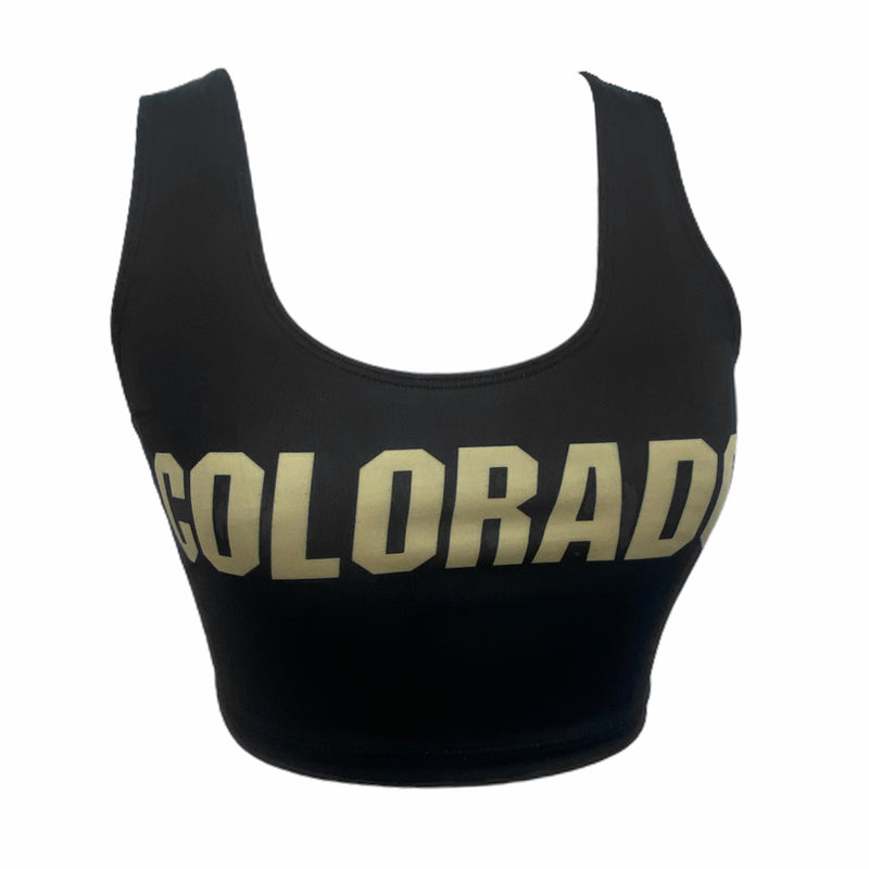 Colorado Boulder Black Crop Tank Top