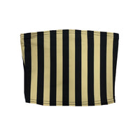 Black & Gold Striped Tube Top