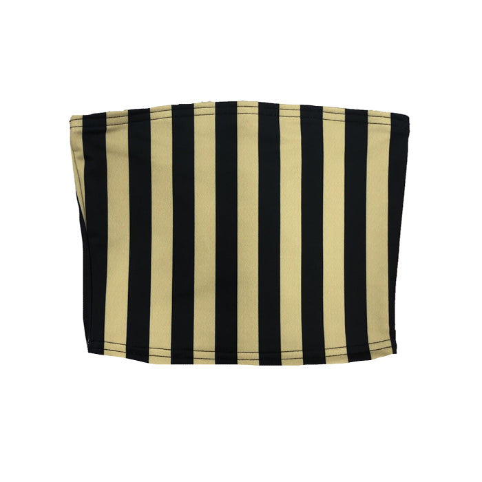 Black & Gold Striped Tube Top