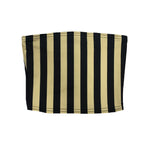Black & Gold Striped Tube Top