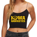 Iowa Hawkeyes Black Spaghetti Tank