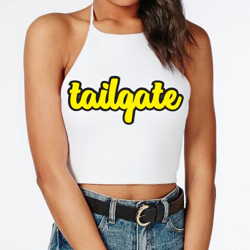 Black & Yellow Tailgate Halter Top - lo + jo, LLC