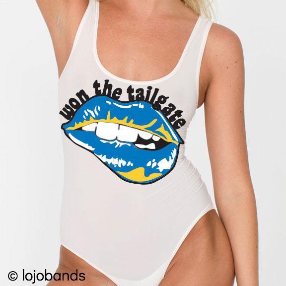 Blue & Yellow Won the Tailgate Bodysuit - lo + jo, LLC