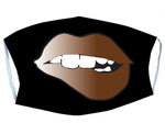 Brown and White Ombre Lips Mask