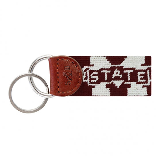 Mississippi State Needlepoint Key Fob