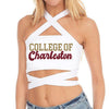 College of Charleston White Multi Way Bandeau Top