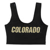 Colorado Boulder Black Crop Tank Top