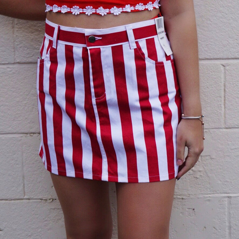 Crimson & White Game Day Skirt - lo + jo, LLC