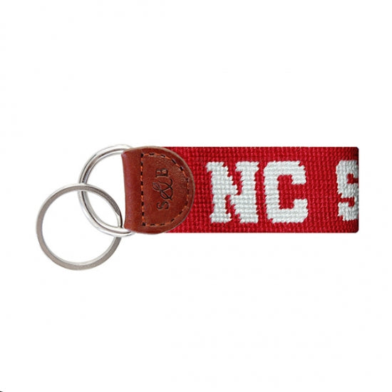 North Carolina State Needlepoint Key Fob
