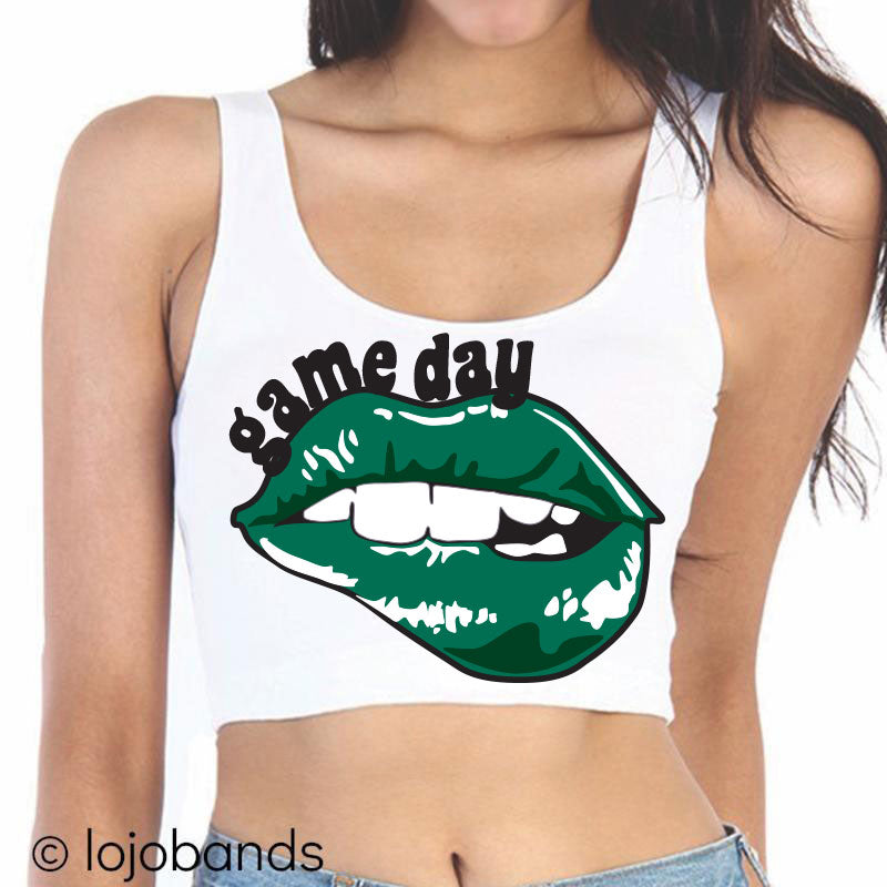 Game Day Lips Scoop Crop Top - lo + jo, LLC