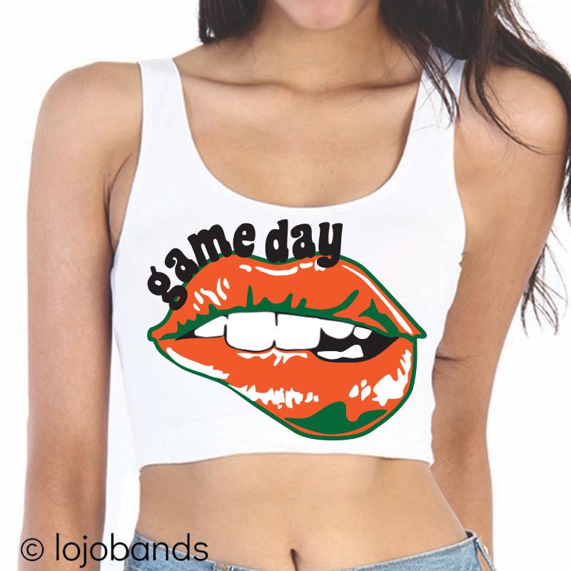 Green & Orange Game Day Crop Top - lo + jo, LLC