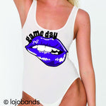 Game Day Lips Tank Bodysuit - lo + jo, LLC