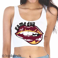 Game Day Lips Scoop Crop Top - lo + jo, LLC