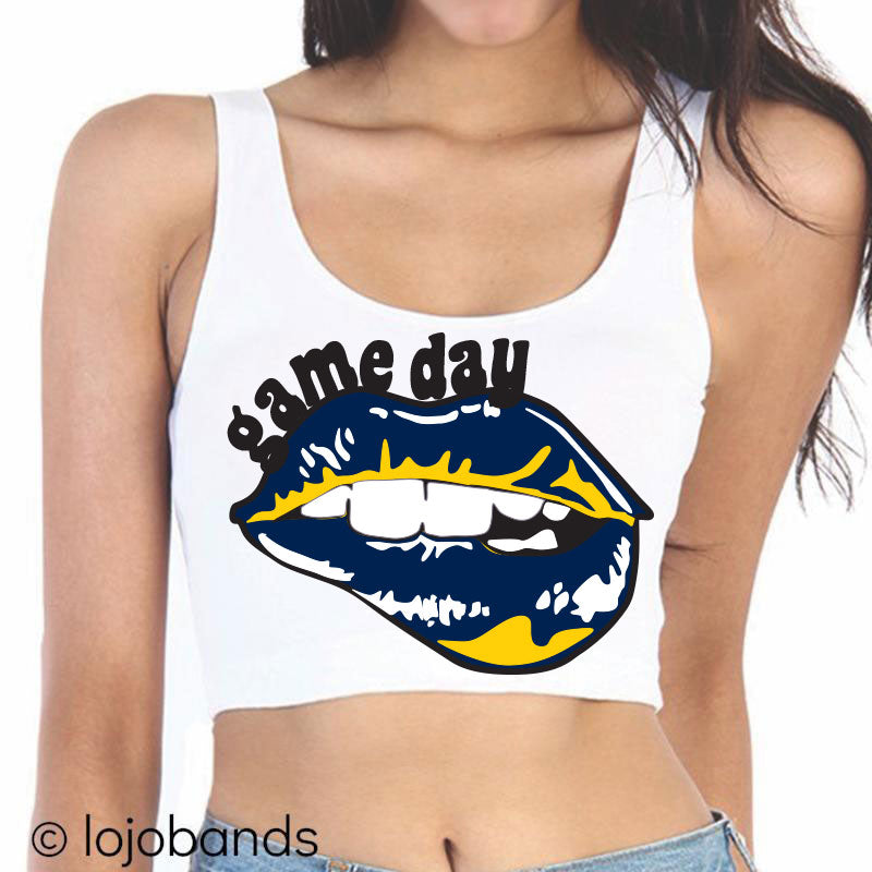 Game Day Lips Scoop Crop Top - lo + jo, LLC