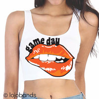 Game Day Lips Scoop Crop Top - lo + jo, LLC