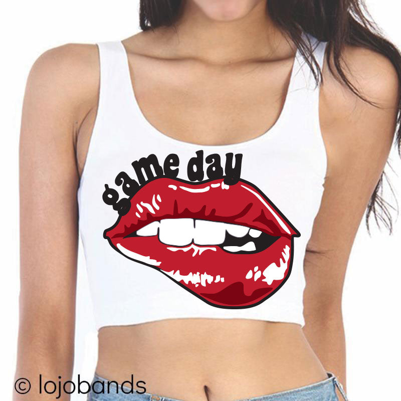 Game Day Lips Scoop Crop Top - lo + jo, LLC