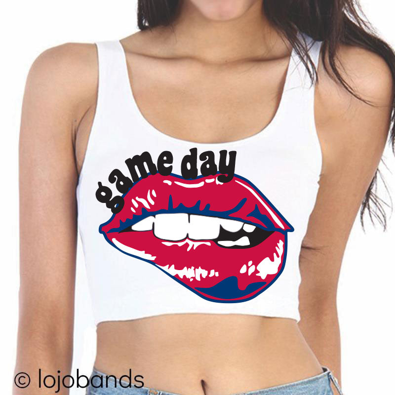 Game Day Lips Scoop Crop Top - lo + jo, LLC