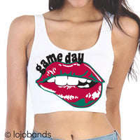 Game Day Lips Scoop Crop Top - lo + jo, LLC