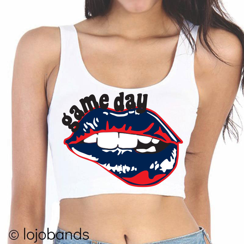 Game Day Lips Scoop Crop Top - lo + jo, LLC