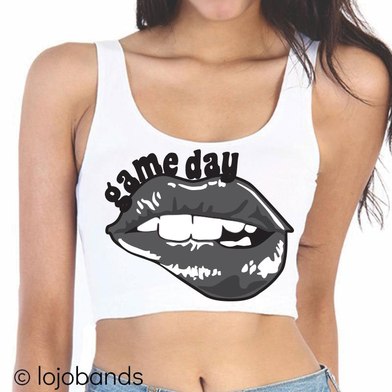 Game Day Lips Crop Top