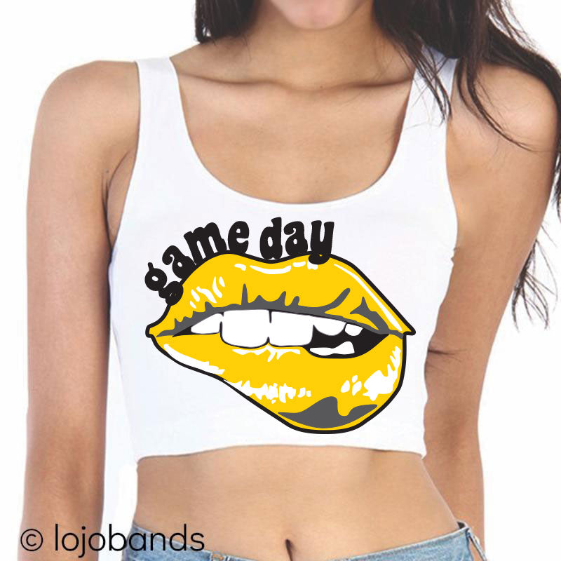 Game Day Lips Scoop Crop Top - lo + jo, LLC