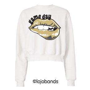 Black & Gold Game Day Cropped Sweatshirt - lo + jo, LLC