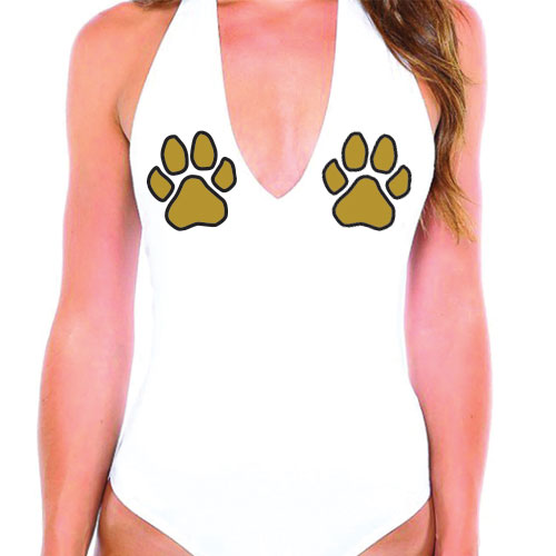 Black & Gold Paws Bodysuit - lo + jo, LLC