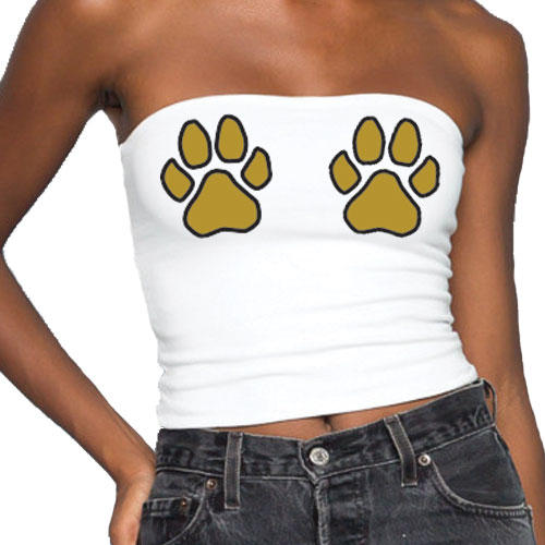 Black & Gold Paws Tube Top - lo + jo, LLC