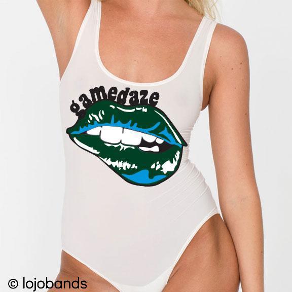 Green & Light Blue Gamedaze Bodysuit - lo + jo, LLC