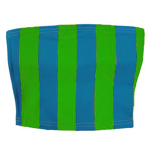 Green & Light Blue Striped Tube Top