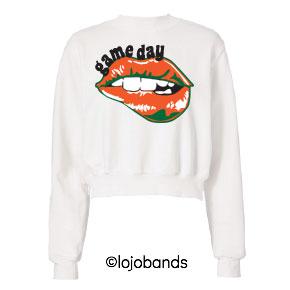 Green & Orange Game Day Cropped Sweatshirt - lo + jo, LLC