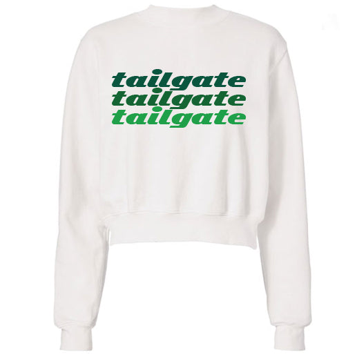 Green Tailgate Text Sweatshirt